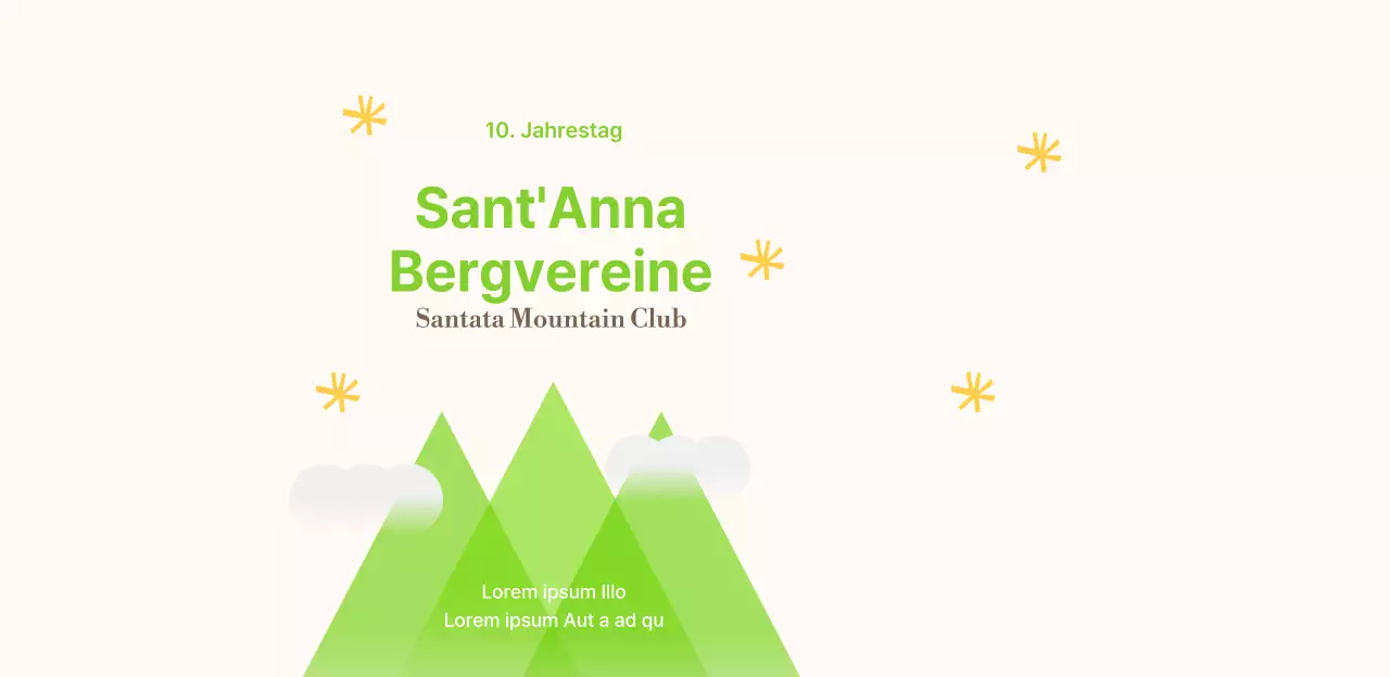 Ein heller und jugendlicher Mountain Club in Gelb und Chartreuse