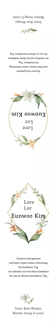 Weiß Vintage Illustration Erster Geburtstag