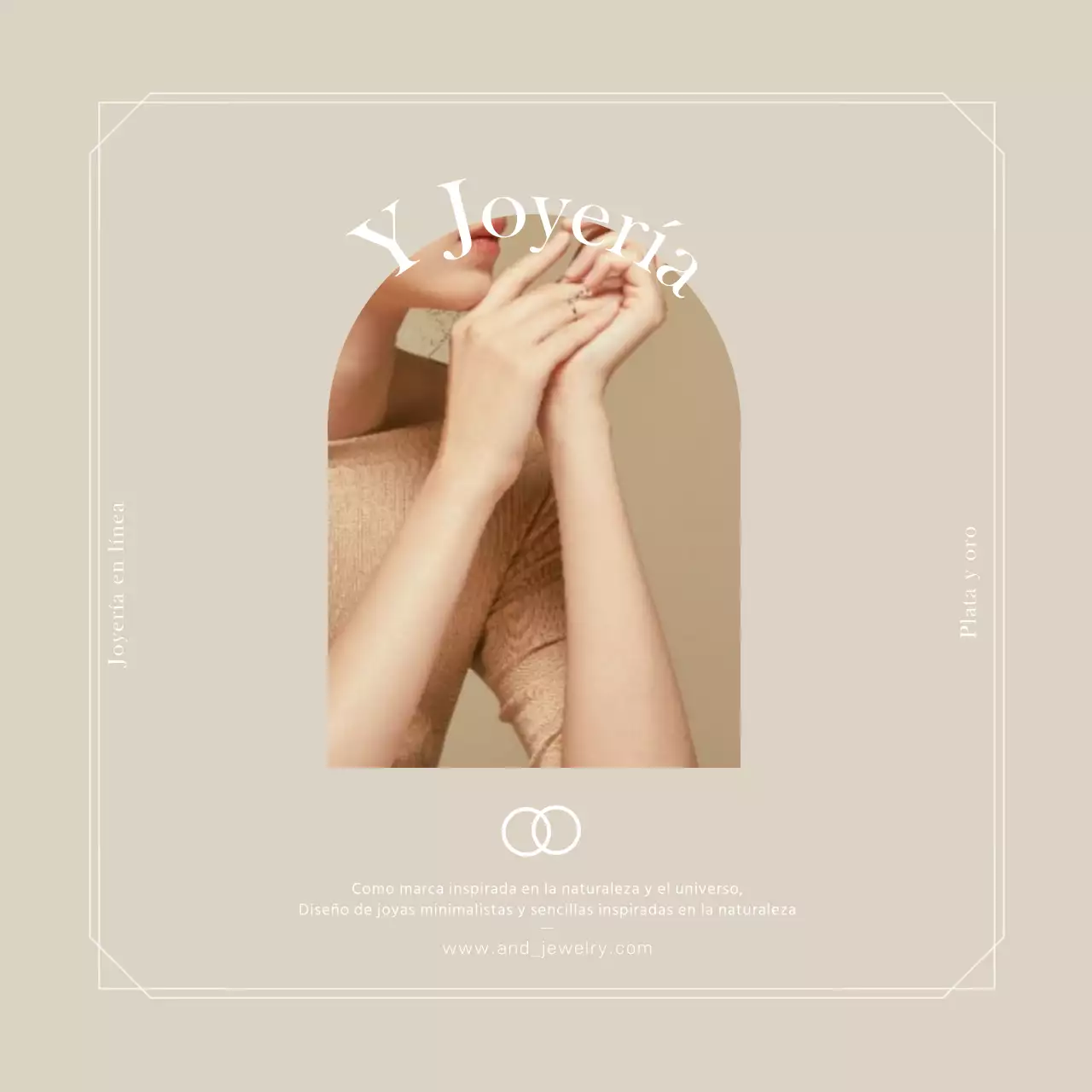 Postal Guía de compra de joyería de lujo beige