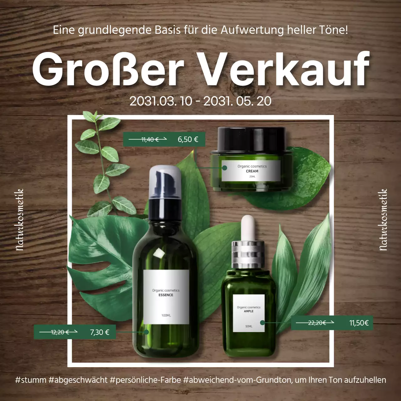 Förderung eines natürlich aussehenden Make-ups mit grüner Kosmetik