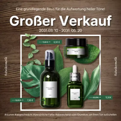 Förderung eines natürlich aussehenden Make-ups mit grüner Kosmetik