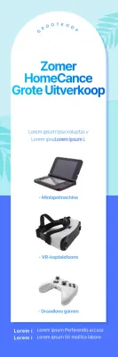 Een koele blauwe zomersale banner