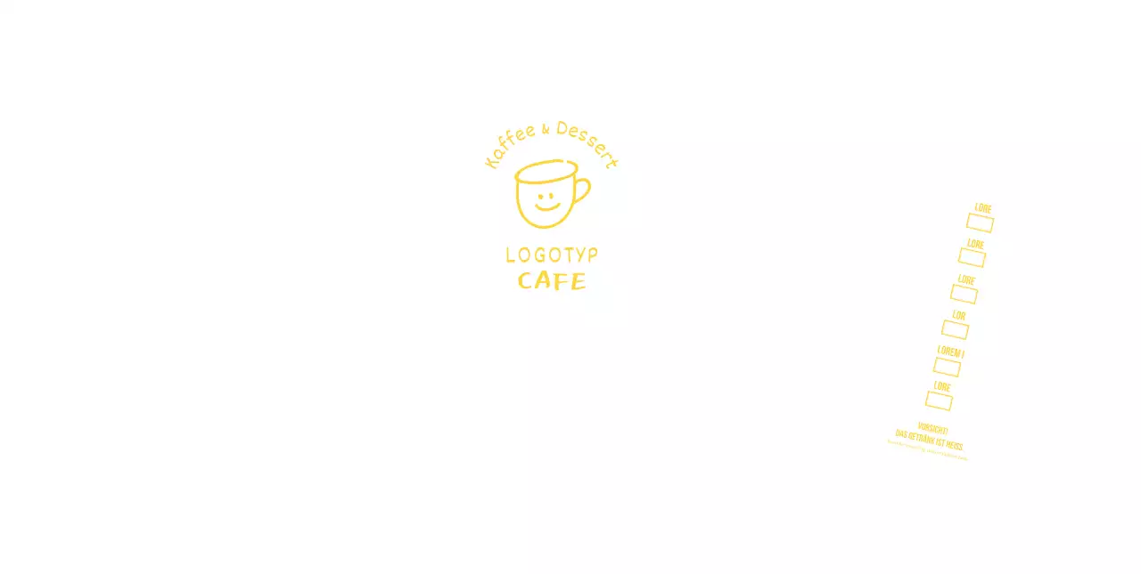 Weiß-gelbe handgezeichnete Illustration