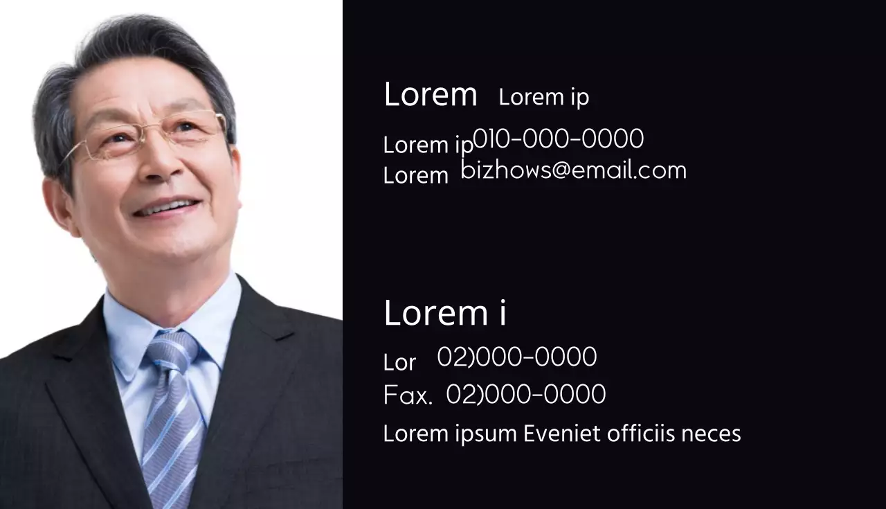 Tarjeta de visita con una foto de sus empleados