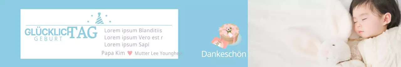 Blaue hübsche Foto-Geburtstagspartygeschenke