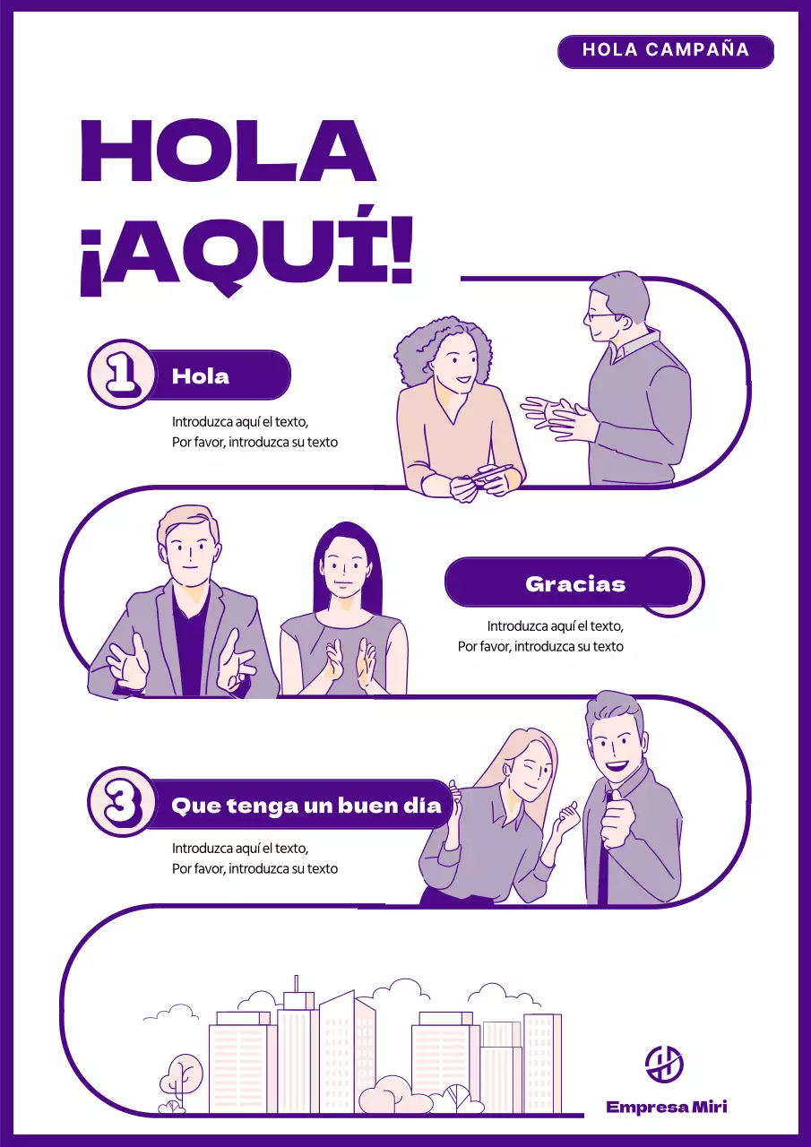 Campaña de felicitación interna en morado