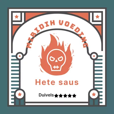 Vintage Gekleurde Hete Saus Stickers