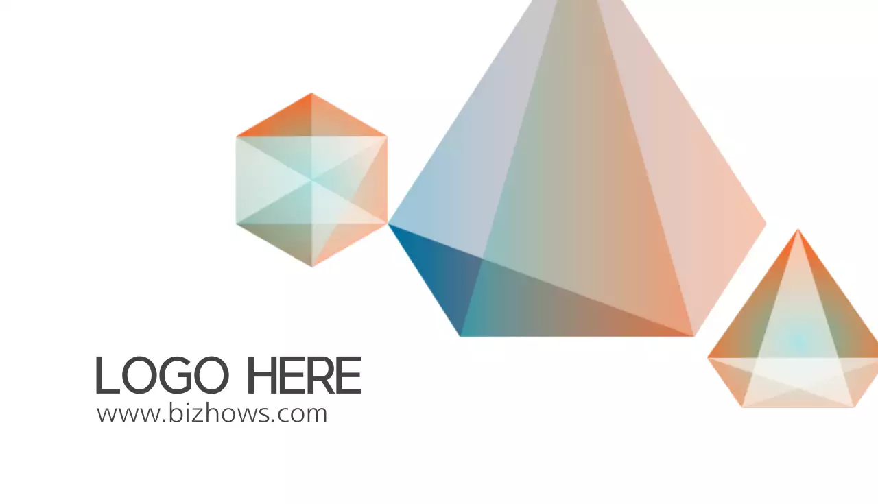 オレンジ モダン ビジネス 名刺