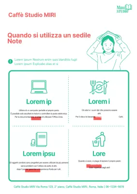 Linee guida semplici per i posti a sedere rossi e verdi