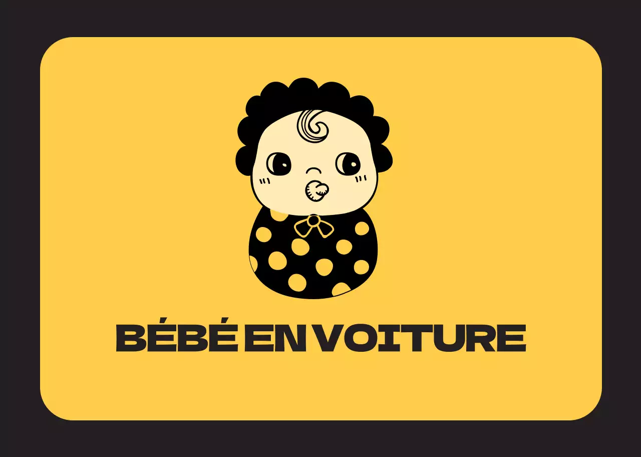 Illustration de bébé noir et jaune avec un enfant à cheval