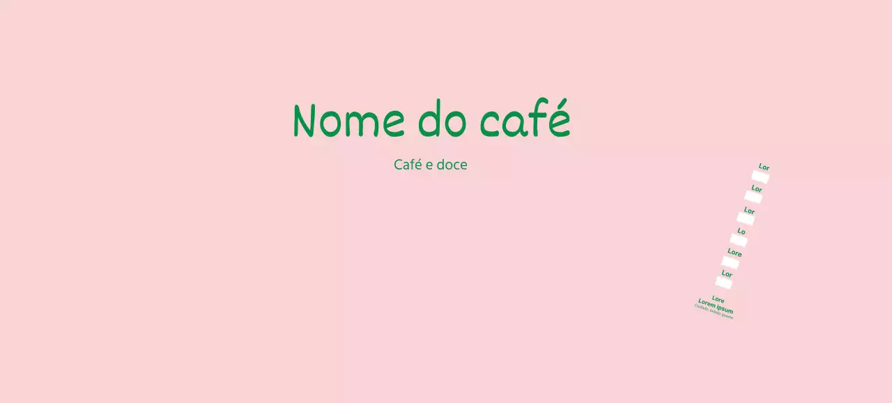 Rosa Verde Letras inglesas bem definidas
