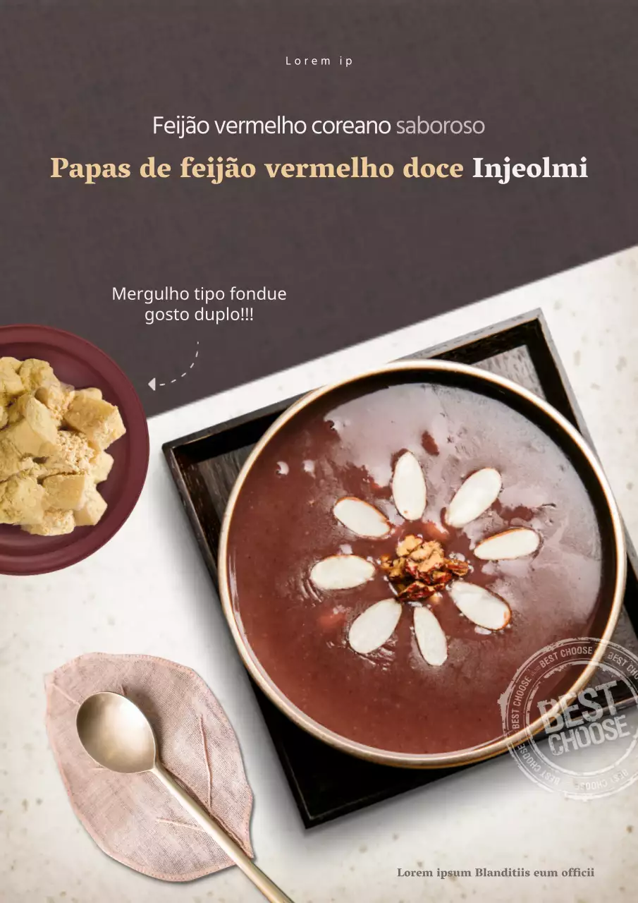 Promova o seu menu com uma fotografia de lancheira vermelha e calmante