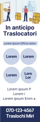 Illustrazione blu Promozione di trasloco ordinata Yongdal