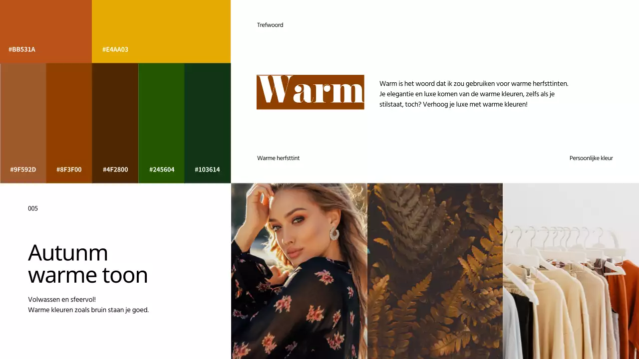 Een regenboog van persoonlijke kleuren voor presentaties