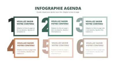 Un simple diagramme numérique vert et brun de l'Agenda