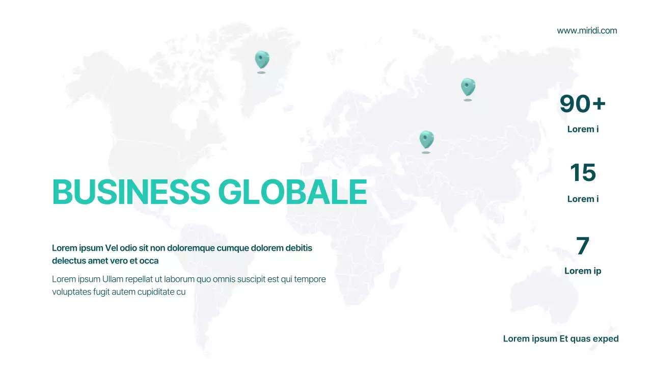 Un prospetto geometrico di una società di intermediazione in bianco e menta