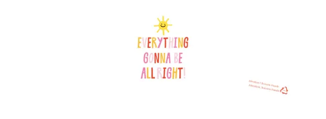 Texte illustré blanc, coloré et mignon