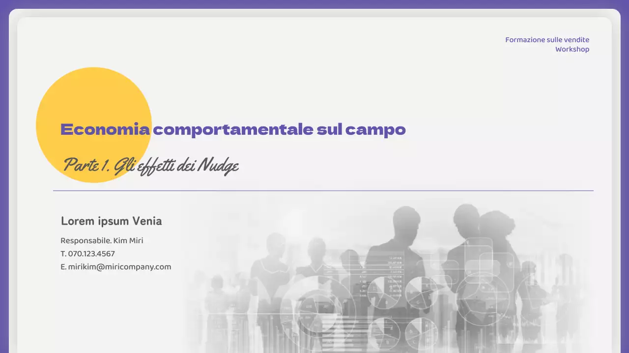 I nudge dell'economia comportamentale sono utili nei campi viola e gialli