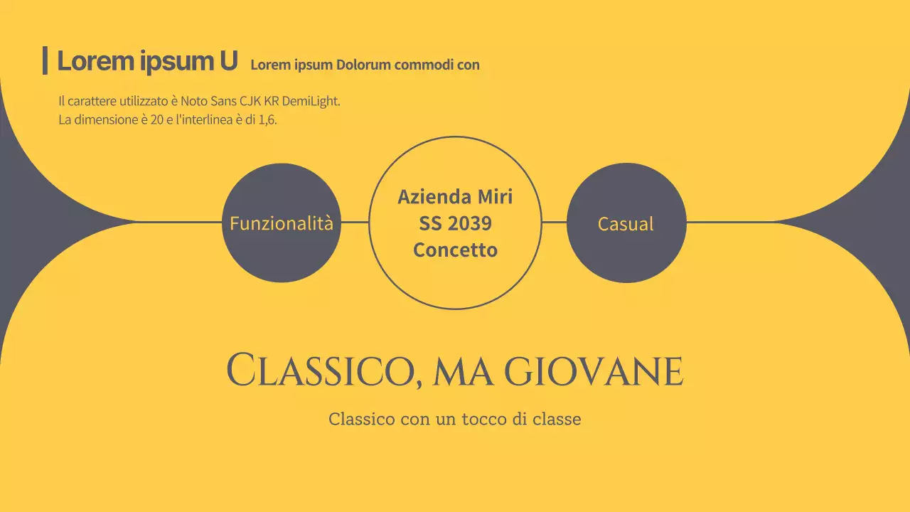 Proposta di branding per stage di tendenza in grigio e giallo