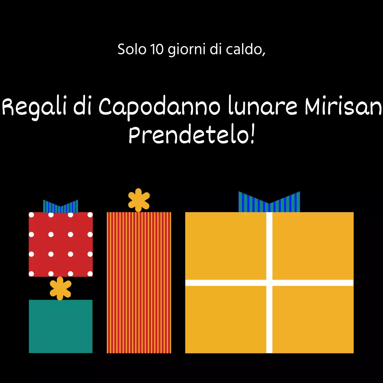 Promuovere un semplice evento di regali per il Capodanno lunare in giallo e nero
