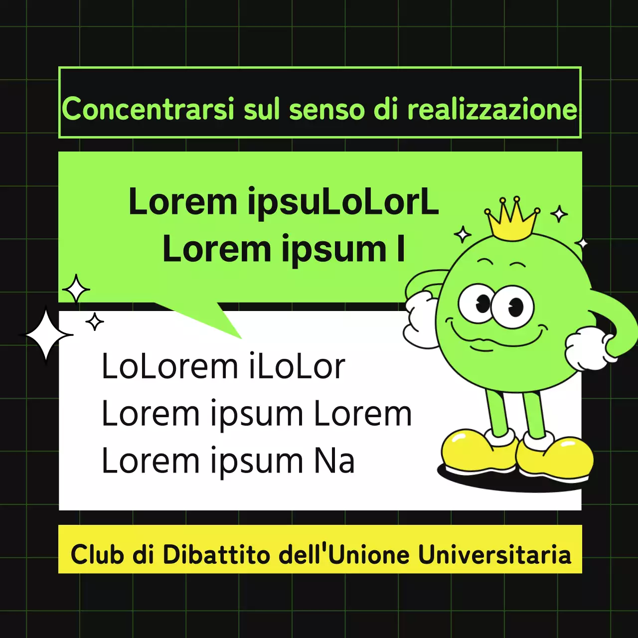 Discutere i pro e i contro del verde lime fluorescente e del nero dei profili del corpo dei giovani.