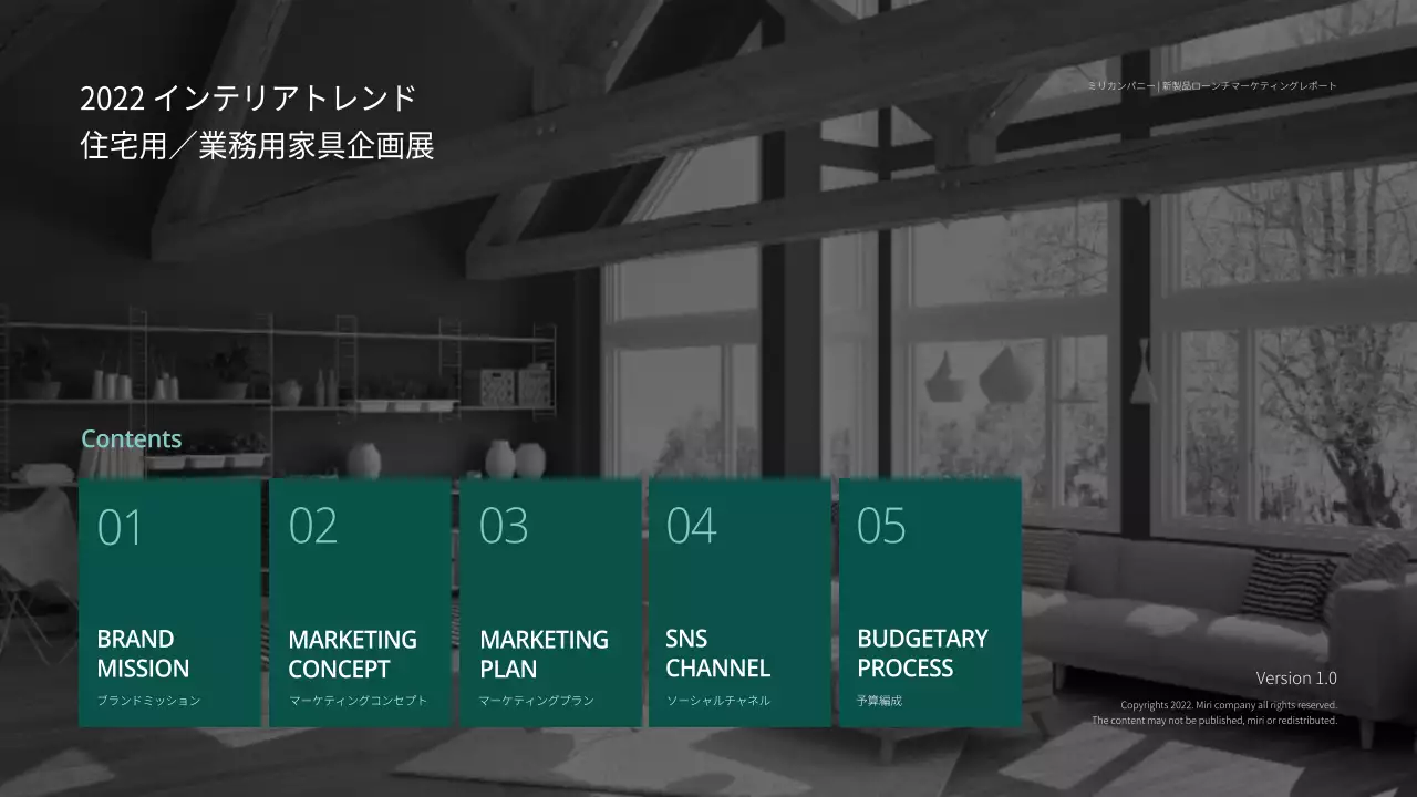 緑 モダン マーケティング 計画書 プレゼンテーション