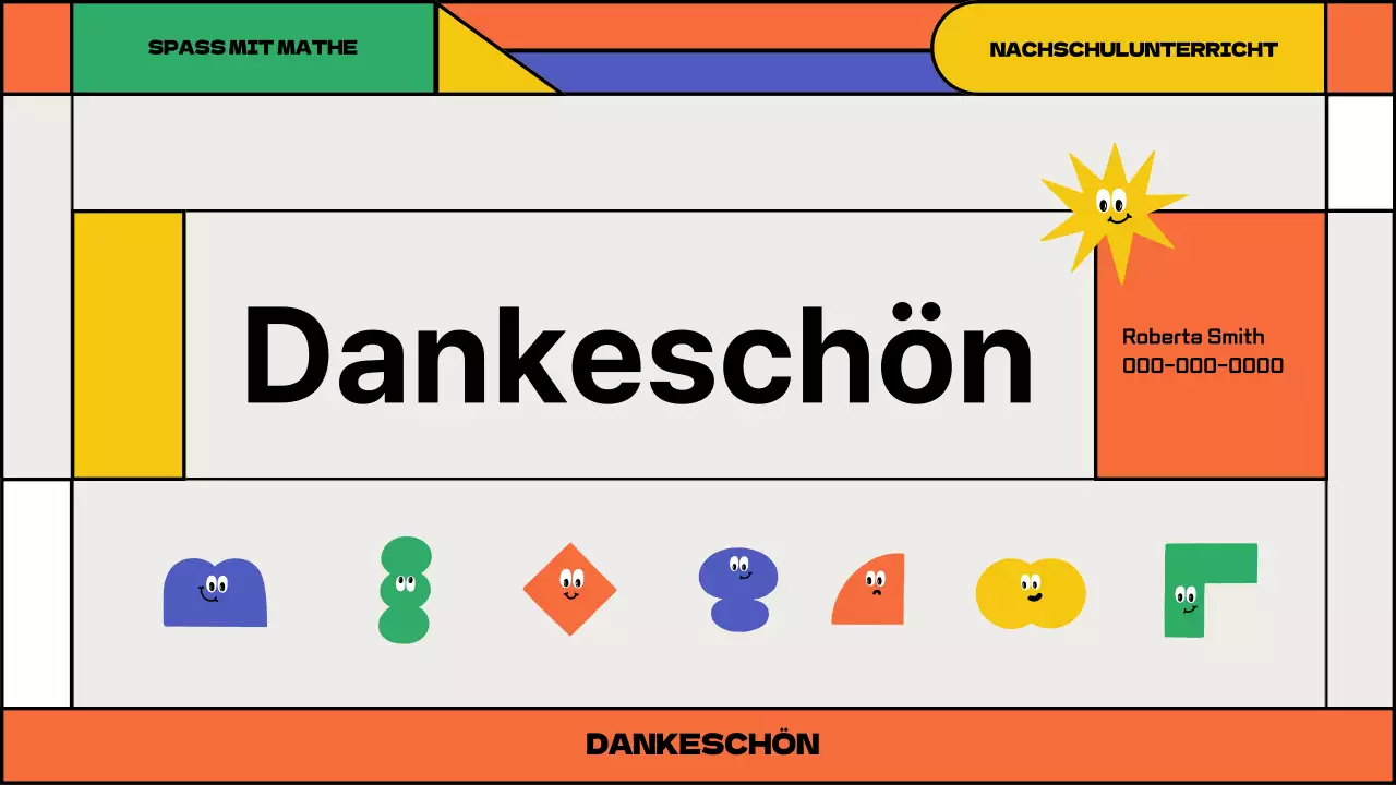 Vorschlag für außerschulischen Unterricht in spielerischer Mathematik mit bunten geometrischen Formen