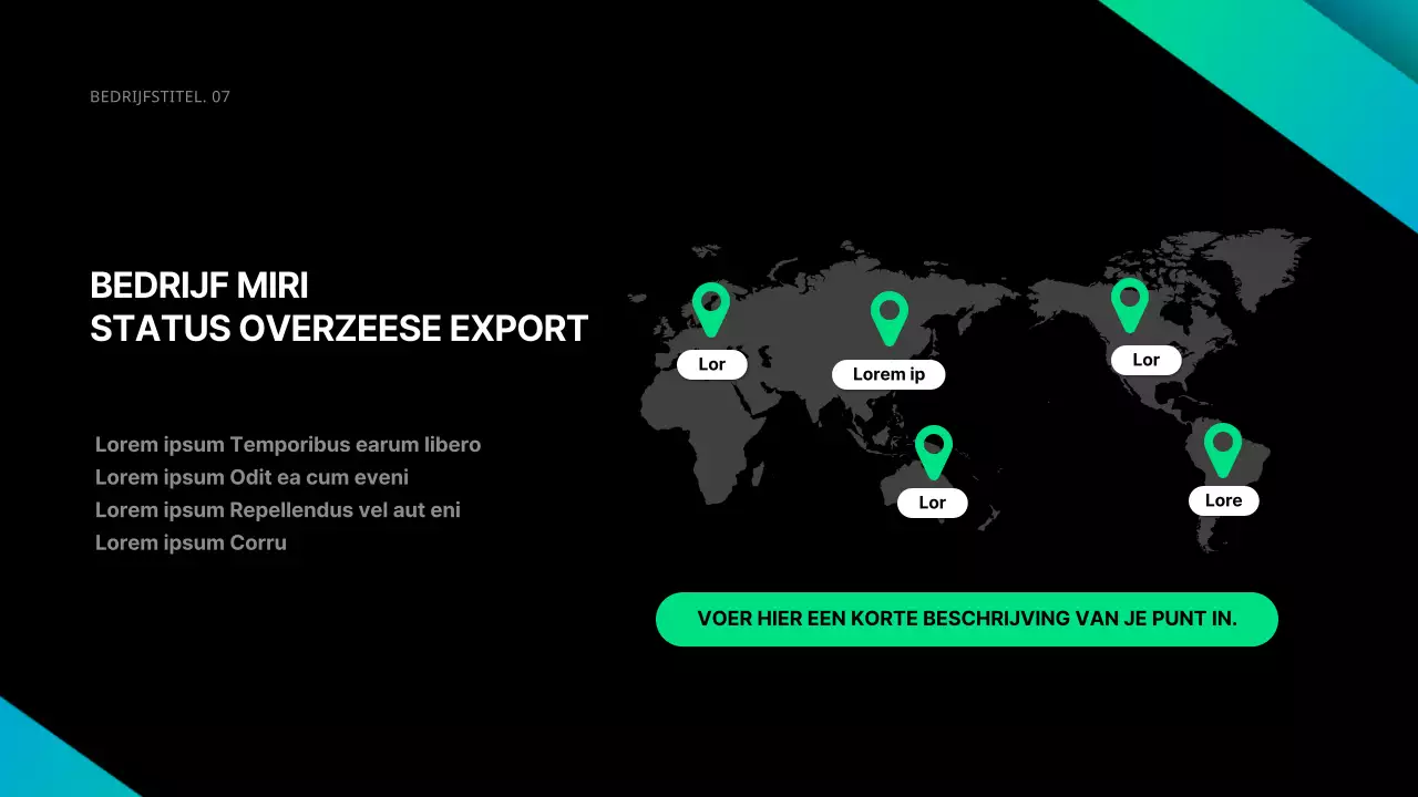 Zakelijk in zwart en verlopen