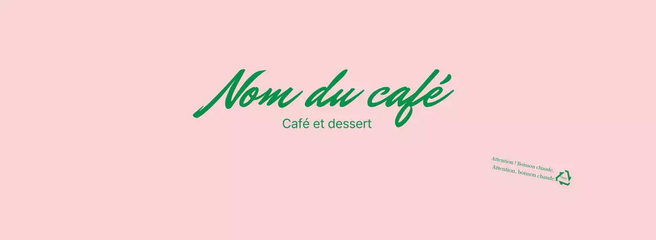 Rose Vert Lettres anglaises soignées