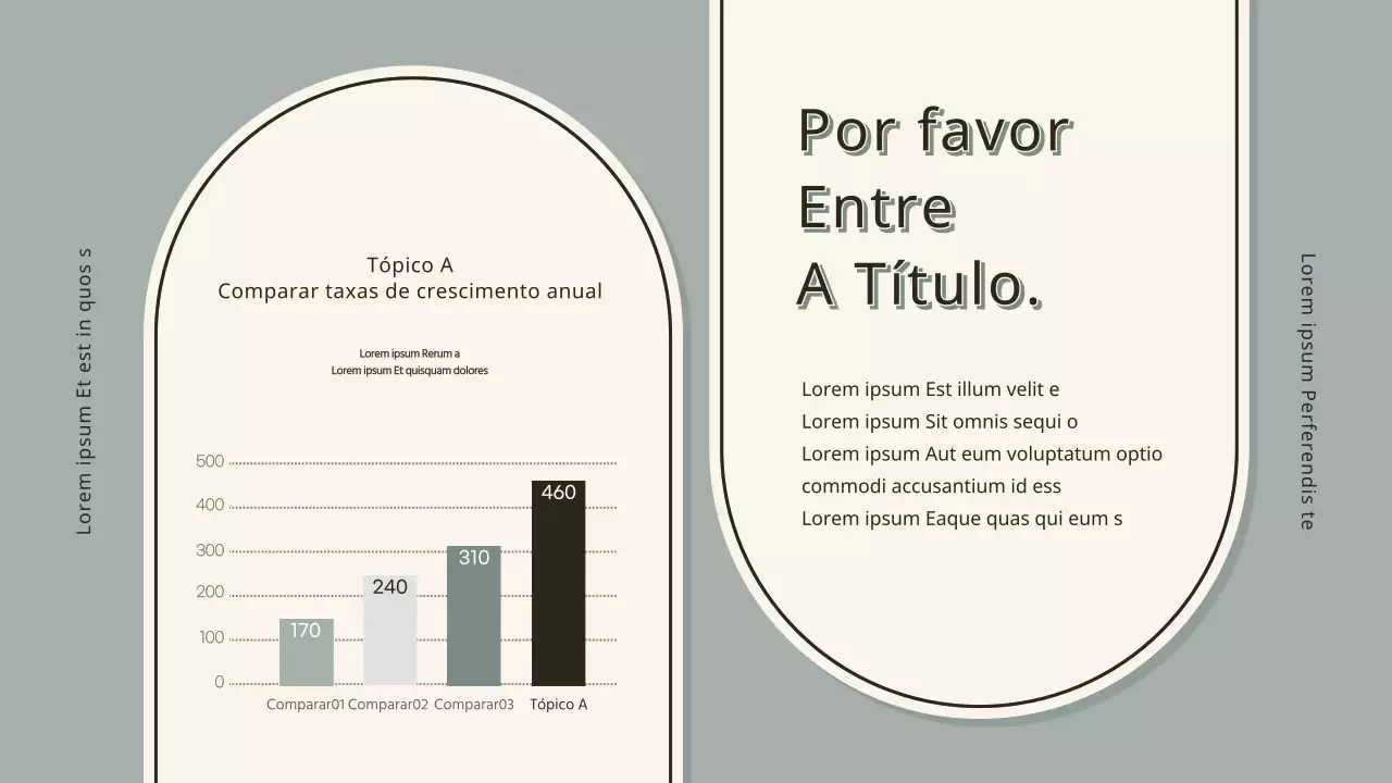 Infografia de gráfico de colunas com um conceito de marfim e cinzento