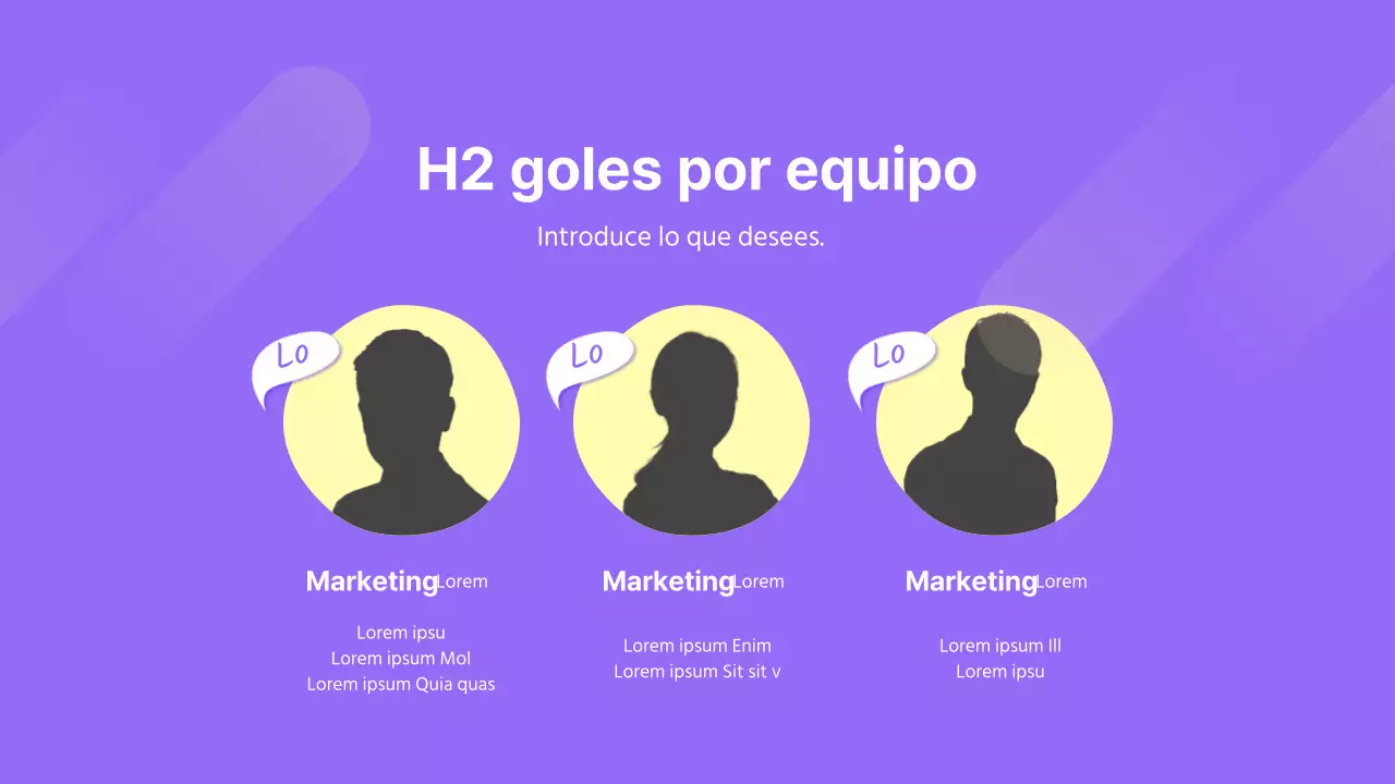 Púrpura Amarillo Concepto simple Plan de empresa