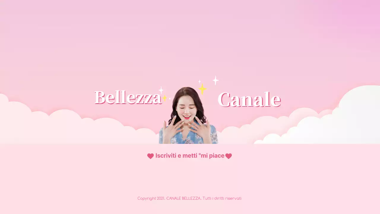 Bellezza di canale youtuber arte in rosa