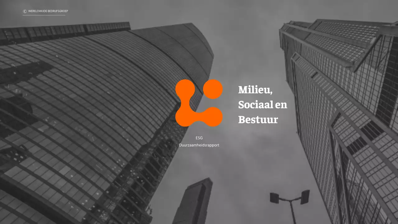 ESG-duurzaamheidsrapport voor bedrijven in oranje