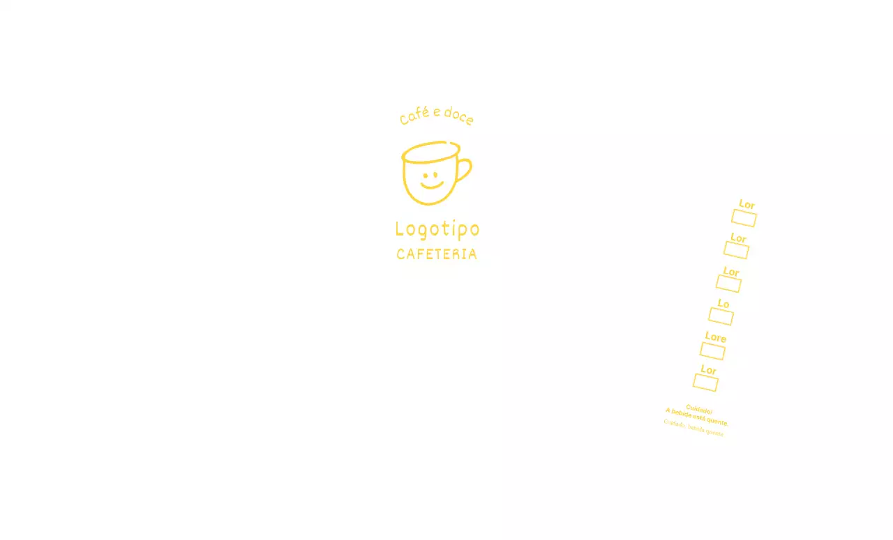 Ilustração branca amarela desenhada à mão