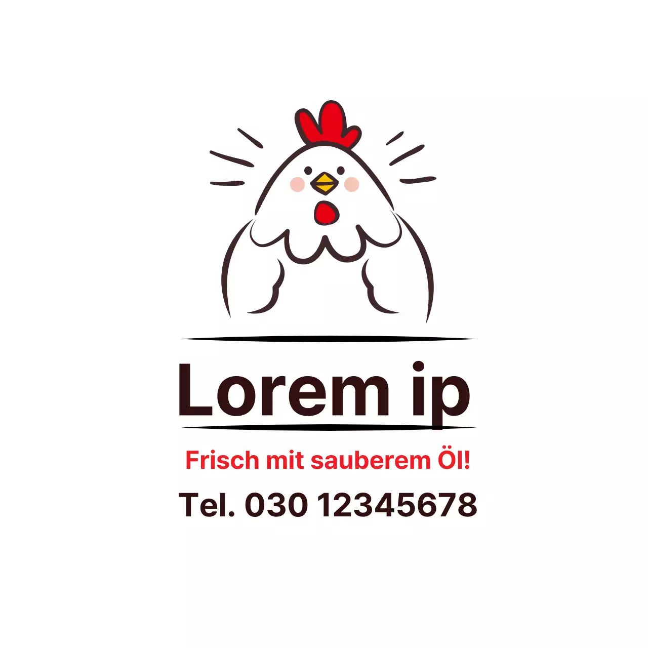 Weiße Illustration niedlich Essen karaage Förderung