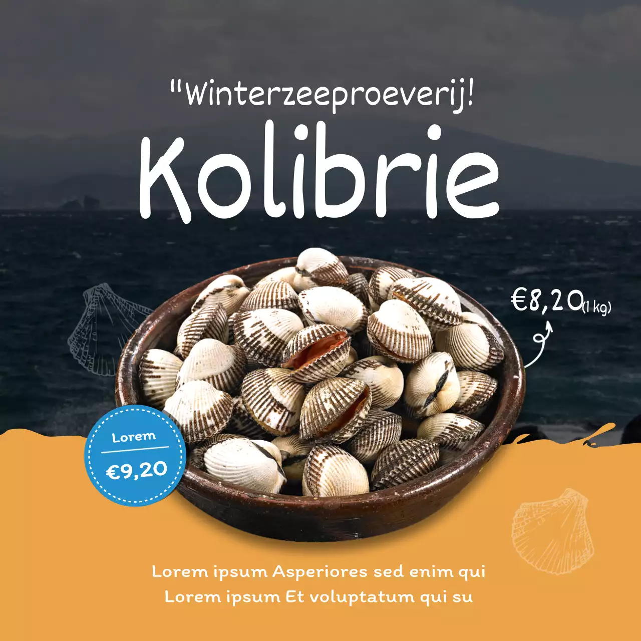 Oranje wad concept winterkruiper