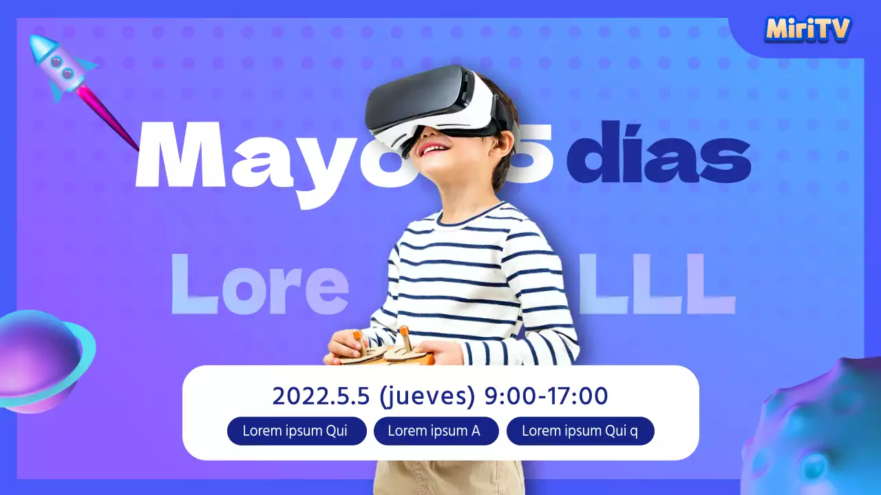 Miniatura del Día del Niño con fondo turquesa