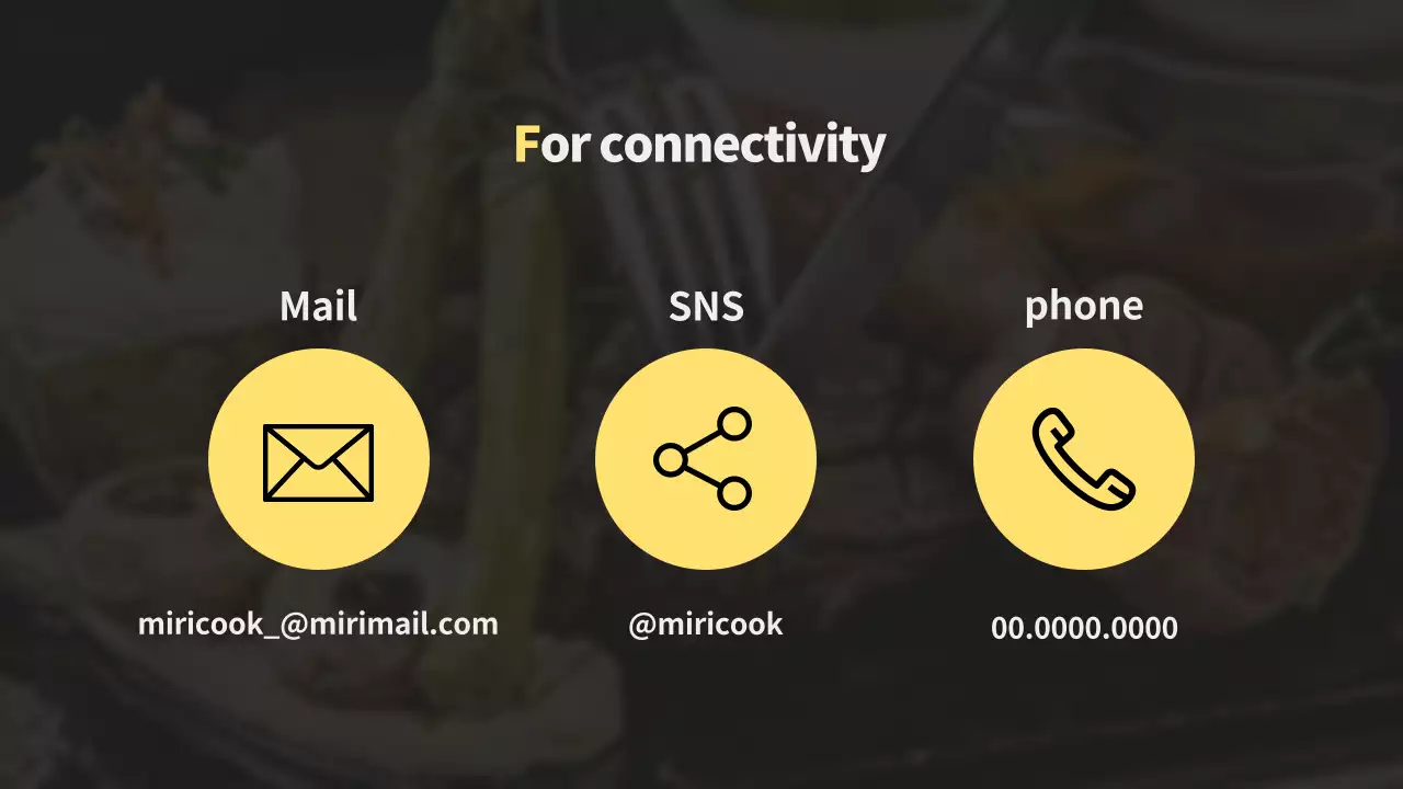 黒 モダン レストラン メニュー プレゼンテーション