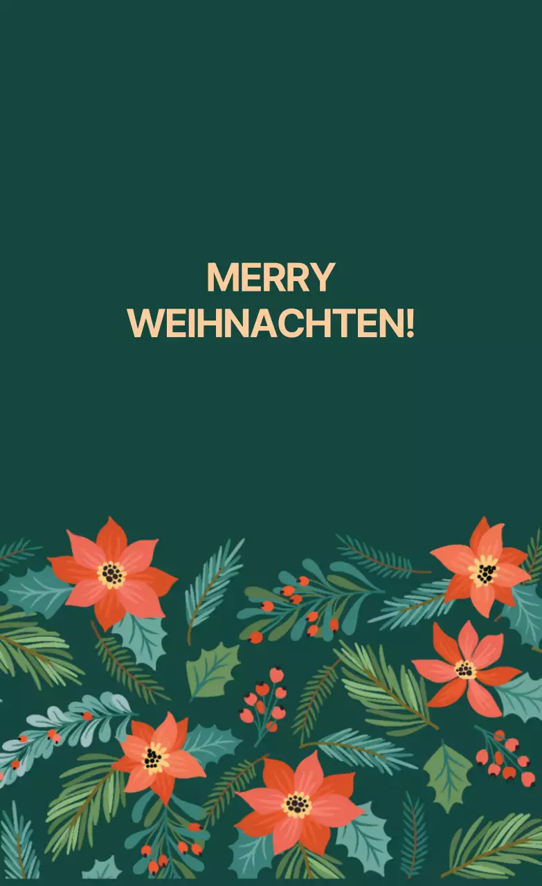 Grünes illustriertes Doodle-Weihnachtsetikett
