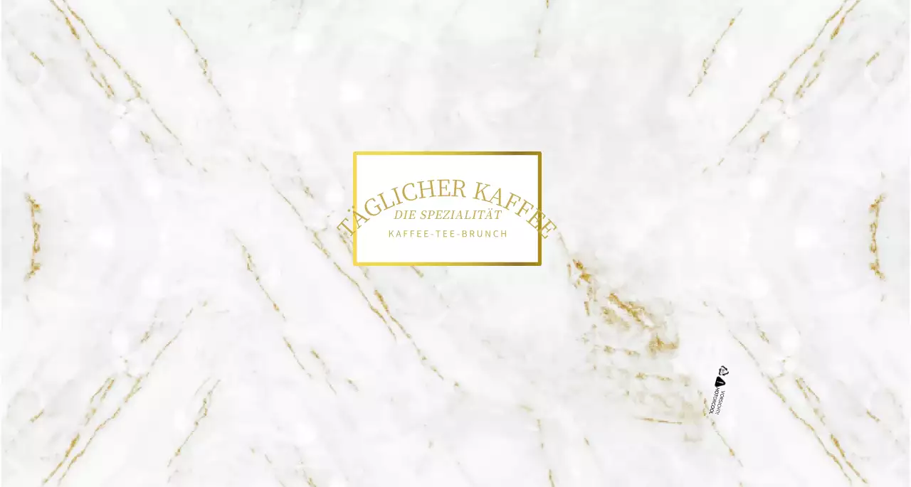 Für ein gehobenes Konzept-Café in Gold und Weiß