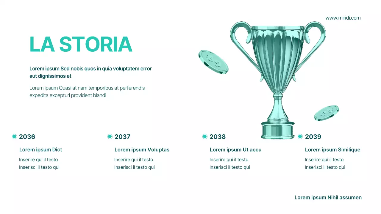 Un prospetto geometrico di una società di intermediazione in bianco e menta