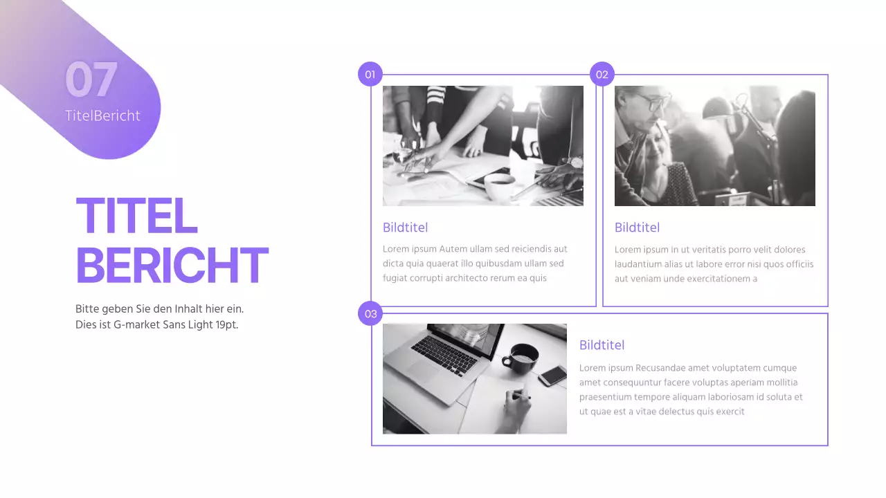 Lila Gelb Einfaches Konzept Businessplan