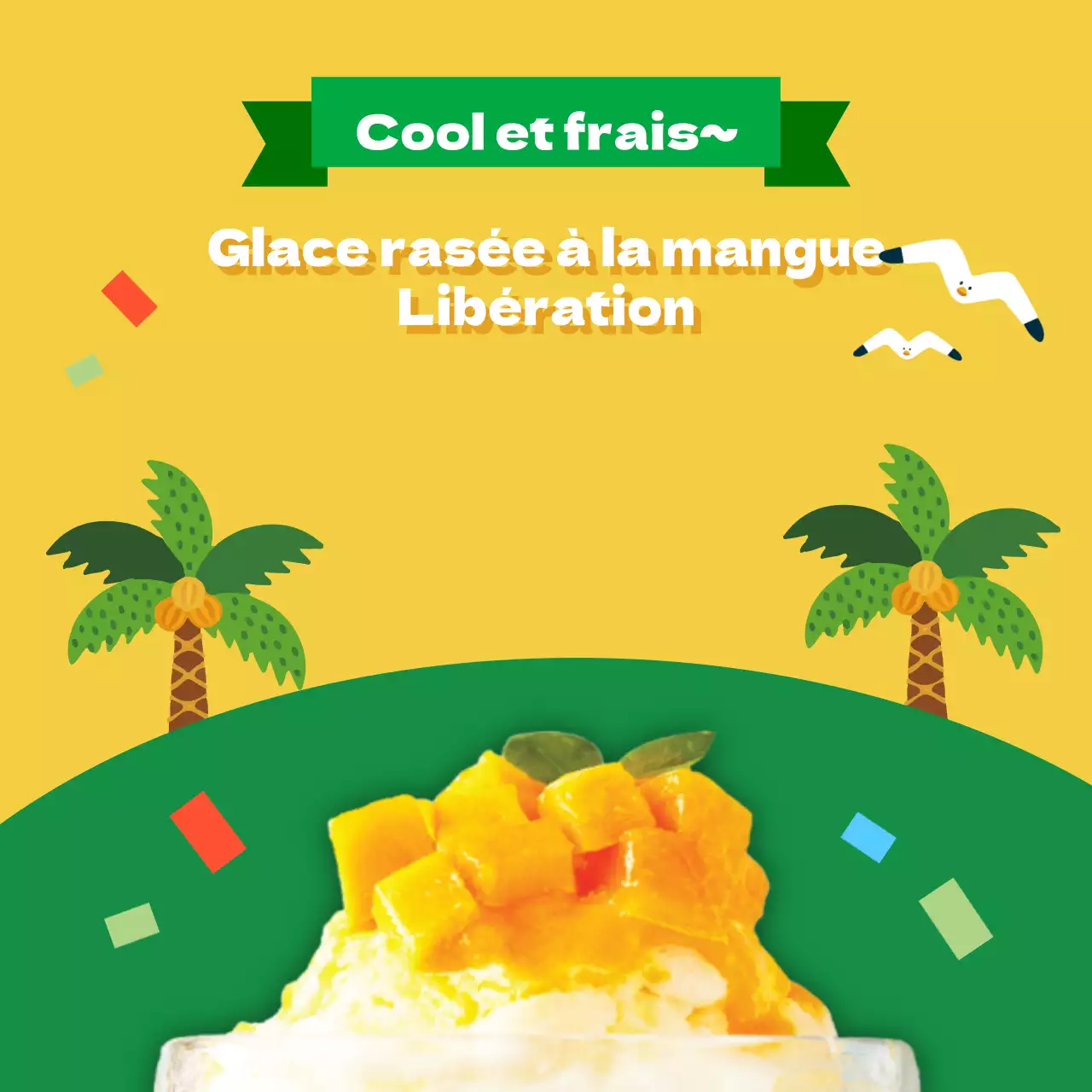 Glace rasée à la mangue