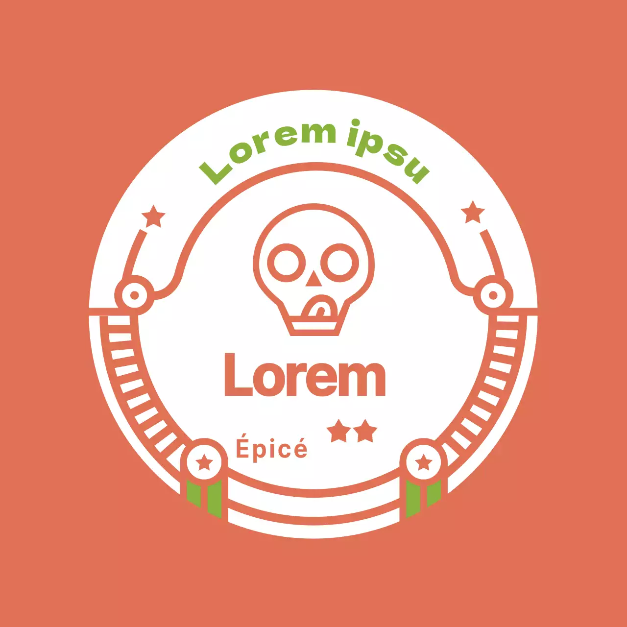 Autocollant de sauce piquante d'inspiration vintage