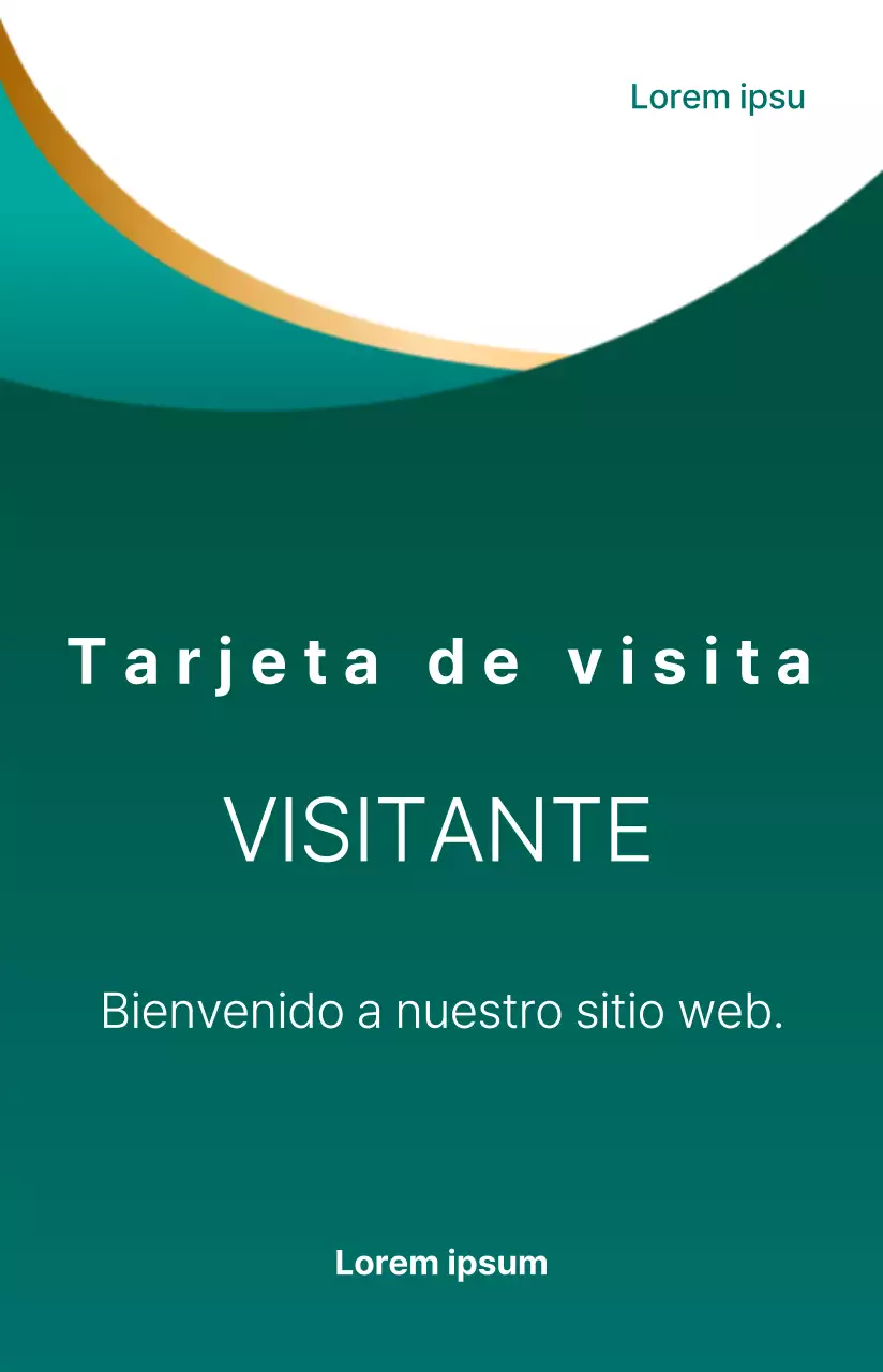 Lujosa tarjeta de visita en degradado verde y dorado