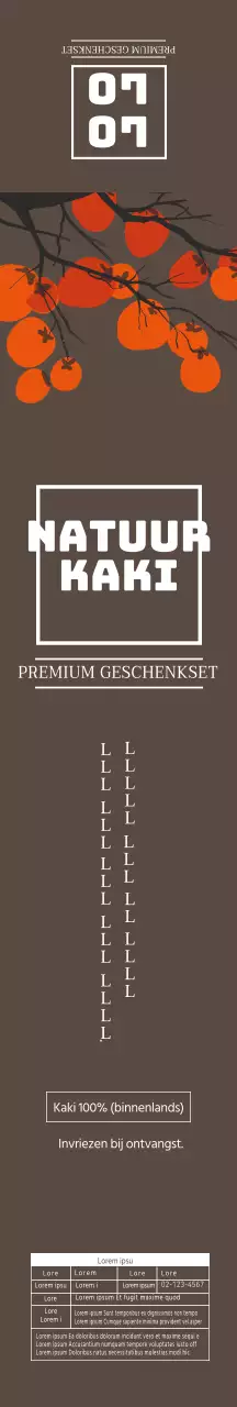 Bruine nette illustratie natuurlijke gedroogde kaki