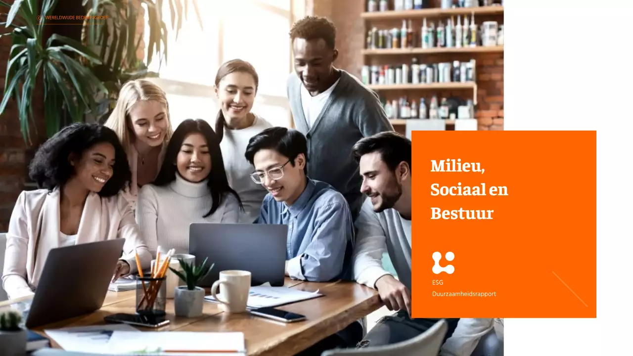 ESG-duurzaamheidsrapport voor bedrijven in oranje