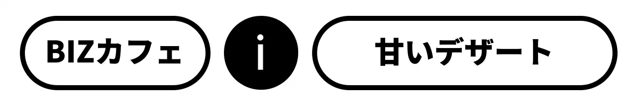 黒のシンプルなUIのテキスト文言スタイルのカフェです。