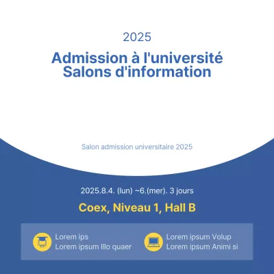 Salons d'admission dans les établissements d'enseignement supérieur