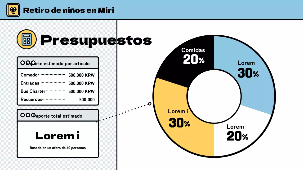 Campamento de invierno para niños con un bonito estilo en azul claro y verde